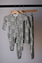 Load image into Gallery viewer, Bamboo Zip Pajamas | Peace
