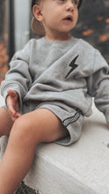 Load image into Gallery viewer, Grey Acid Wash Sweat Shorts