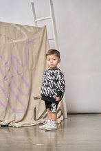 Load image into Gallery viewer, Imperfect Brush Stroke Raw Edge Harem Short - Black