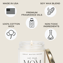 Load image into Gallery viewer, In My Mom Era Soy Candle - Clear Jar - 9 oz (Wildflowers and Salt)