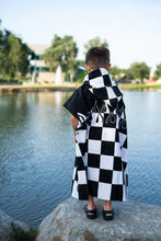Load image into Gallery viewer, Checker Flame Hooded Towel