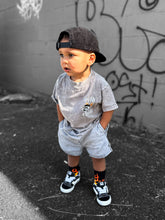 Load image into Gallery viewer, Grey Acid Wash Sweat Shorts