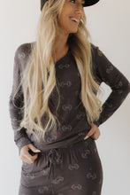 Load image into Gallery viewer, Women's Bamboo Pajama | Charcoal Arm Day