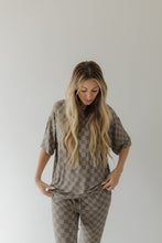 Load image into Gallery viewer, Short Sleeve Women's Bamboo Pajama | Faded Checkerboard
