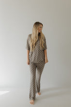 Load image into Gallery viewer, Short Sleeve Women's Bamboo Pajama | Faded Checkerboard