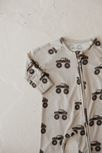 Load image into Gallery viewer, Bamboo Zip Pajamas | Monster Truck