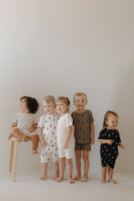 Load image into Gallery viewer, Bamboo Short Set | Brown & Black Lightning Bolt