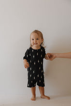 Load image into Gallery viewer, Bamboo Short Set | Midnight Lightning Bolt