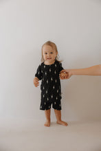Load image into Gallery viewer, Bamboo Short Set | Midnight Lightning Bolt