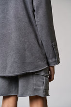 Load image into Gallery viewer, Raw Edge Cargo Short - Charcoal Wash