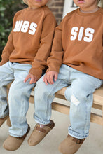 Load image into Gallery viewer, Bubs Chenille Child Waffle Sleeve Crewneck - Faded Autumn