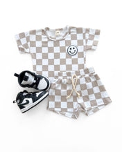 Load image into Gallery viewer, Checkered Shorts Set | Latte