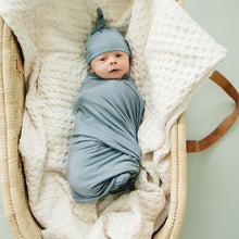 Load image into Gallery viewer, Dusty Blue Bamboo Newborn Knot Hat