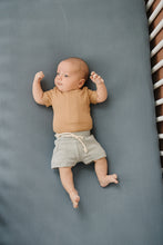 Load image into Gallery viewer, Dusty Blue Bamboo Stretch Crib Sheet