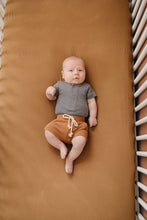Load image into Gallery viewer, Mustard Bamboo Stretch Crib Sheet