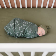 Load image into Gallery viewer, Olive Bamboo Stretch Crib Sheet