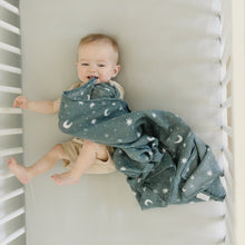 Load image into Gallery viewer, Oatmeal Bamboo Stretch Crib Sheet