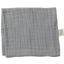 Load image into Gallery viewer, Dusty Blue Muslin Burp Cloth