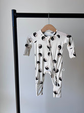 Load image into Gallery viewer, Black & White Yin Yang | Bamboo Zip Pajamas