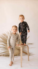 Load image into Gallery viewer, Charcoal & White FF Smile | Bamboo Zip Pajama