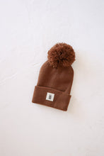 Load image into Gallery viewer, ff Knit Pom Top Beanie | Chestnut