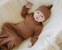 Load image into Gallery viewer, Rust Bamboo Newborn Knot Hat