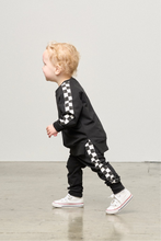 Load image into Gallery viewer, Side Checkered Pullover - Black