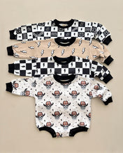 Load image into Gallery viewer, Bubble Romper | Charcoal Bolts