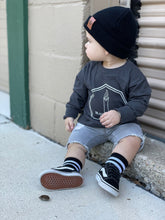 Load image into Gallery viewer, Signature Black Sock White Stripe