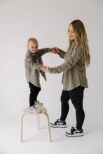 Load image into Gallery viewer, Adult Waffle Shacket | Khaki Green