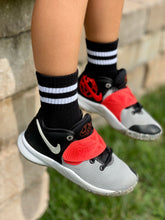 Load image into Gallery viewer, Signature Black Sock White Stripe