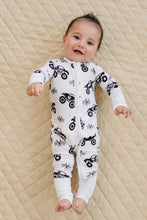 Load image into Gallery viewer, Bamboo Zip Romper | Monster Blaze