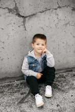 Load image into Gallery viewer, Hooded Denim Jacket - Grey