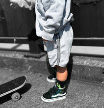 Load image into Gallery viewer, Grey Acid Wash Sweat Shorts