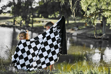 Load image into Gallery viewer, Checker Flame Beach Towel
