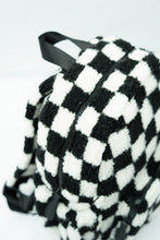 Load image into Gallery viewer, The Aspen Mini Backpack- Sherpa Black and White Check