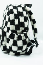 Load image into Gallery viewer, The Aspen Mini Backpack- Sherpa Black and White Check