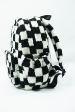 Load image into Gallery viewer, The Aspen Mini Backpack- Sherpa Black and White Check