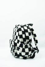 Load image into Gallery viewer, The Aspen Mini Backpack- Sherpa Black and White Check