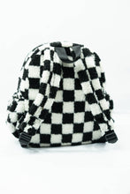 Load image into Gallery viewer, The Aspen Mini Backpack- Sherpa Black and White Check