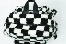 Load image into Gallery viewer, The Aspen Mini Backpack- Sherpa Black and White Check
