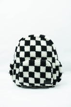 Load image into Gallery viewer, The Aspen Mini Backpack- Sherpa Black and White Check