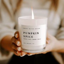 Load image into Gallery viewer, Pumpkin Spice Soy Candle - White Jar - 11 oz