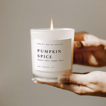 Load image into Gallery viewer, Pumpkin Spice Soy Candle - White Jar - 11 oz