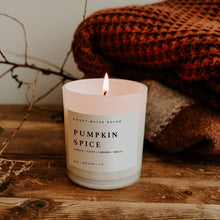 Load image into Gallery viewer, Pumpkin Spice Soy Candle - White Jar - 11 oz