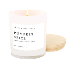 Load image into Gallery viewer, Pumpkin Spice Soy Candle - White Jar - 11 oz