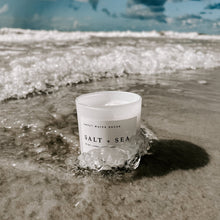 Load image into Gallery viewer, Salt and Sea Soy Candle - White Jar - 11 oz