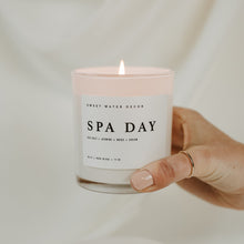 Load image into Gallery viewer, Spa Day Soy Candle - White Jar - 11 oz