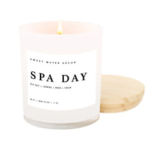 Load image into Gallery viewer, Spa Day Soy Candle - White Jar - 11 oz