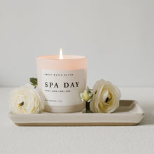 Load image into Gallery viewer, Spa Day Soy Candle - White Jar - 11 oz